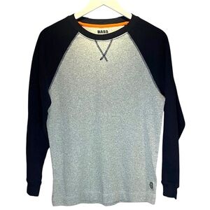 Bass Outdoor Boy’s Thermal Waffle Knit Shirt Blue Gray Size XL 18-20